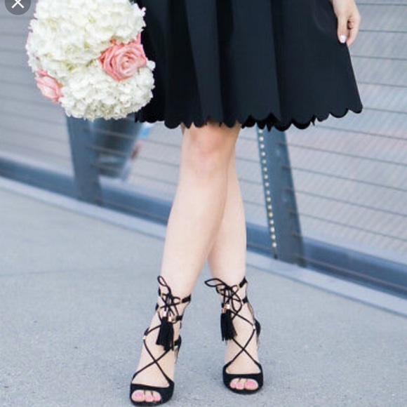 Suede lace up tassel sandals - Picture 5 of 5